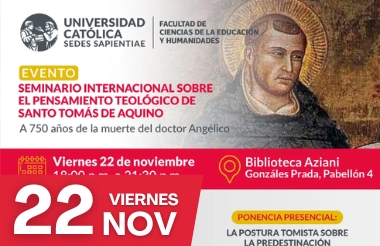 FCEH: SEMINARIO INTERNACIONAL SOBRE EL PENSAMIENTO TEOLÓGICO DE SANTO TOMÁS DE AQUINO