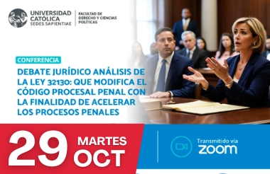 FDCP: CONFERENCIA: DEBATE JURÍDICO ANALISIS DE LA LEY 32130: QUE MODIFICA EL CODIGO PROCESAL PENAL CON LA FINALIDAD DE ACELERAR LOS PROCESOS PENALES