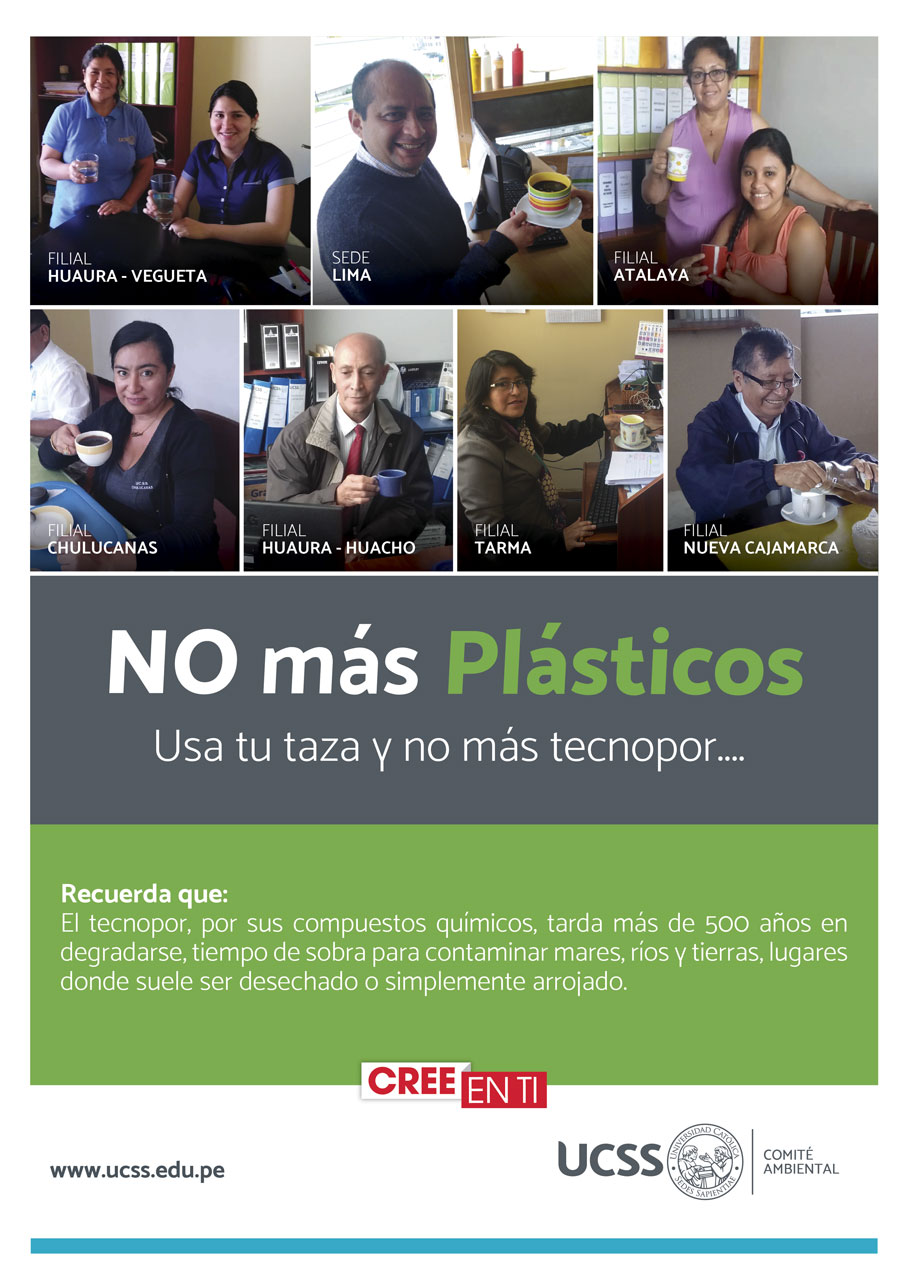 No más plástico usa taza y no más ternopor