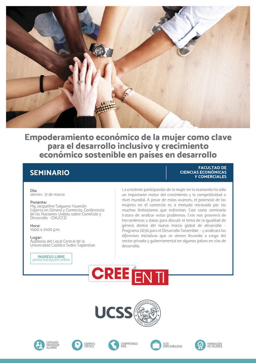 FCEC: Seminario: "Empoderamiento económico de la mujer como clave para el desarrollo inclusivo y crecimiento económico sostenible en países en desarrollo"