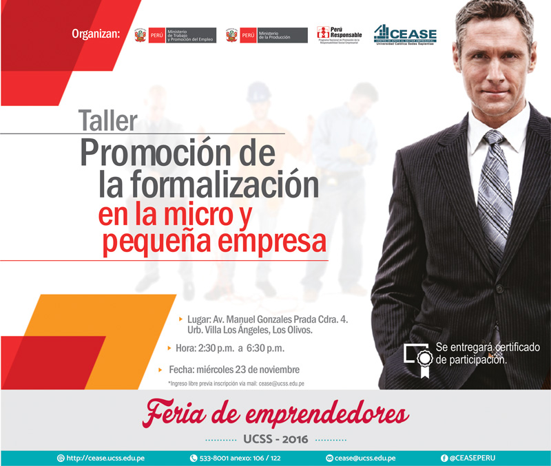 Taller: promoción de la formalización de la micro y pequeña empresa