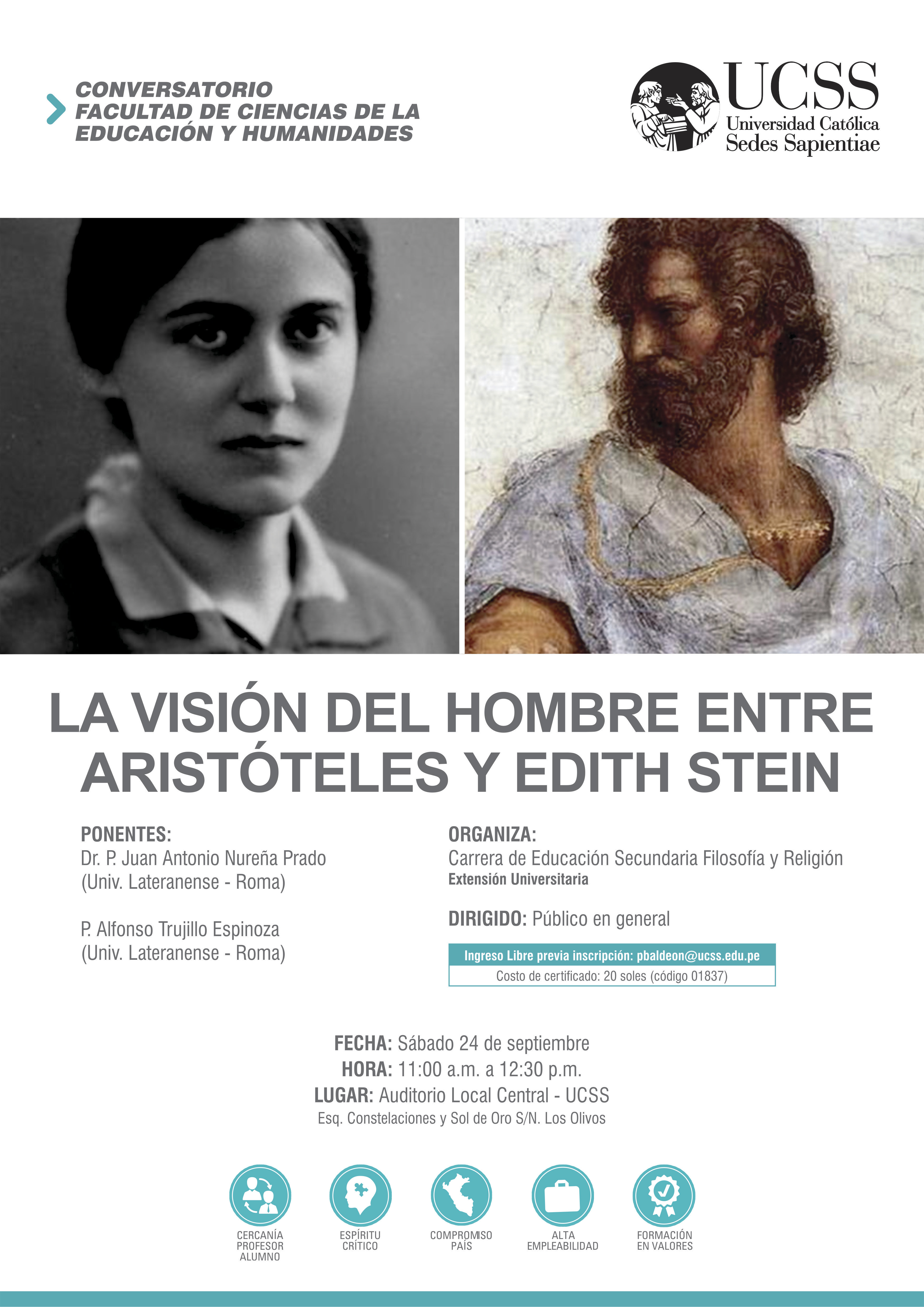 FCEH: La visión del hombre entre Aristóteles y Edith Stein