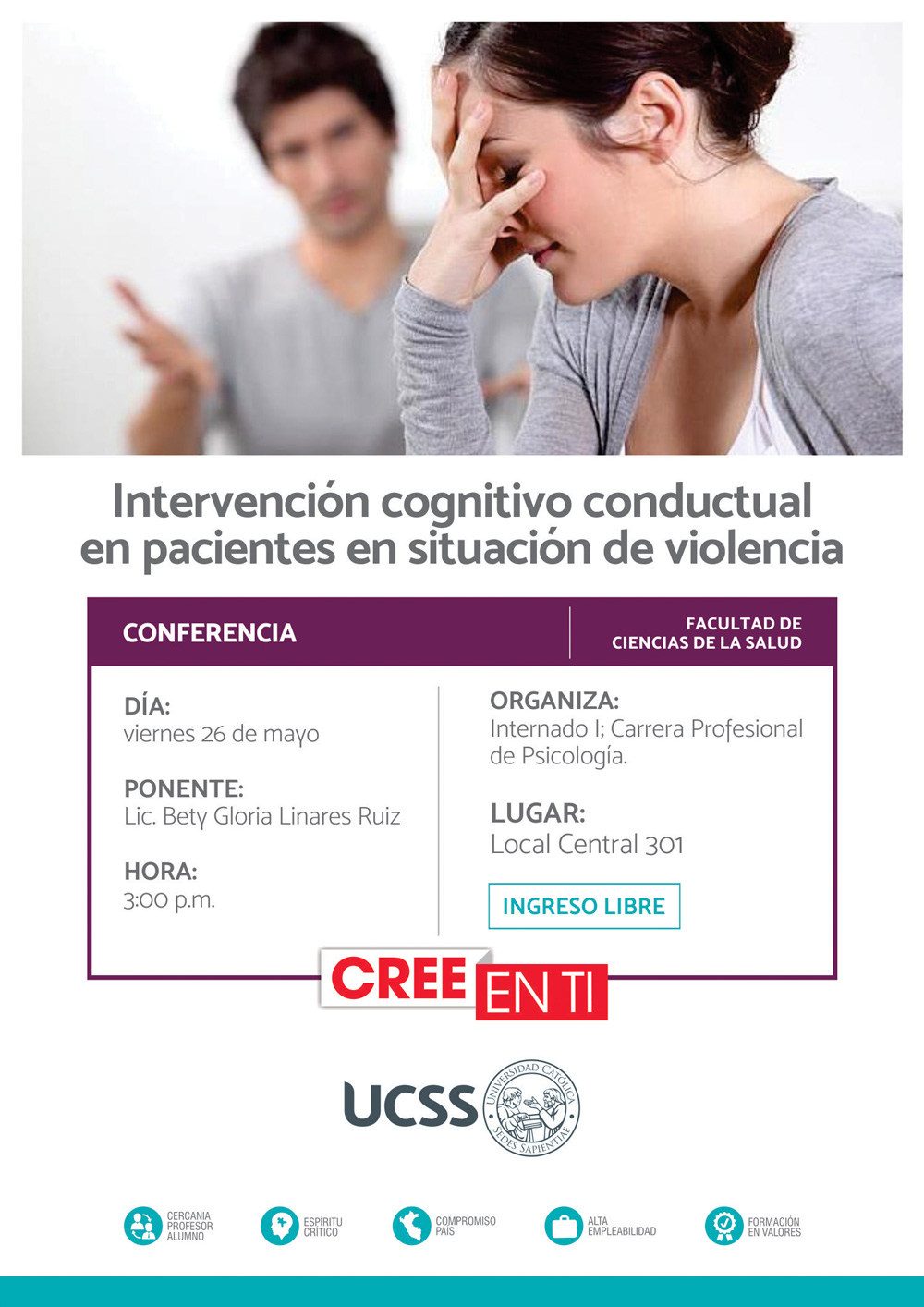 FCS: Intervención cognitivo conductual en pacientes en situación de violencia