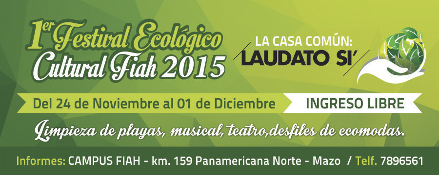 1er Festival Ecologico Cultural FIAH 2015