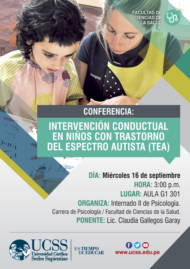 Conferencia: Intervención Conductual en el Niño con Trastorno del Espectro Autista (TEA)